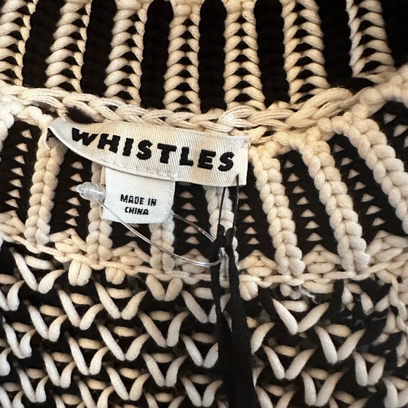 NWT: Whistles Crochet black and white top - Picture 6 of 7